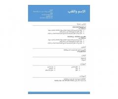 كتابة سيرة ذاتية احترافية باللغتين العربية والانجليزية