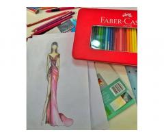 دورة رسم وتصميم الازياء باشراف المصمم الليبي عادل خريف